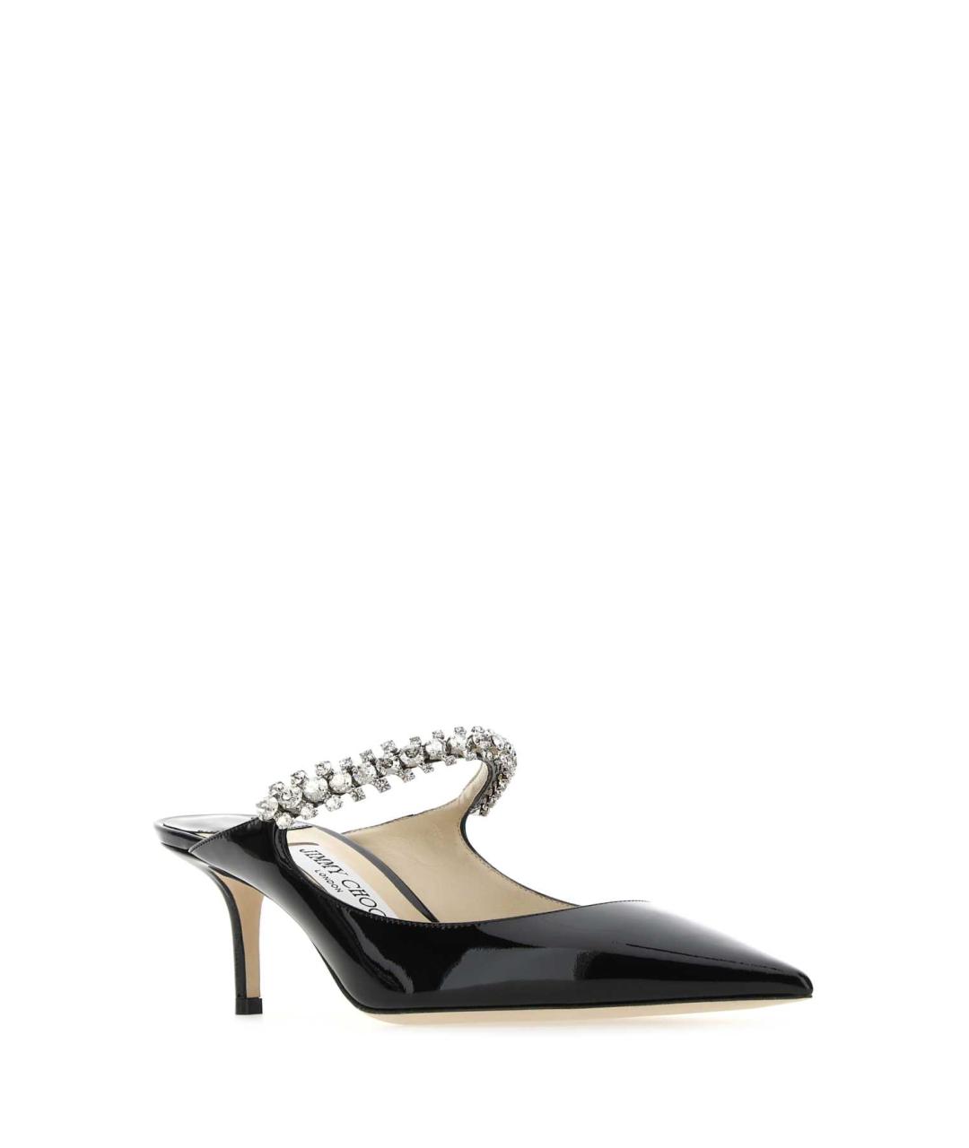 JIMMY CHOO Черные кожаные мюли, фото 2
