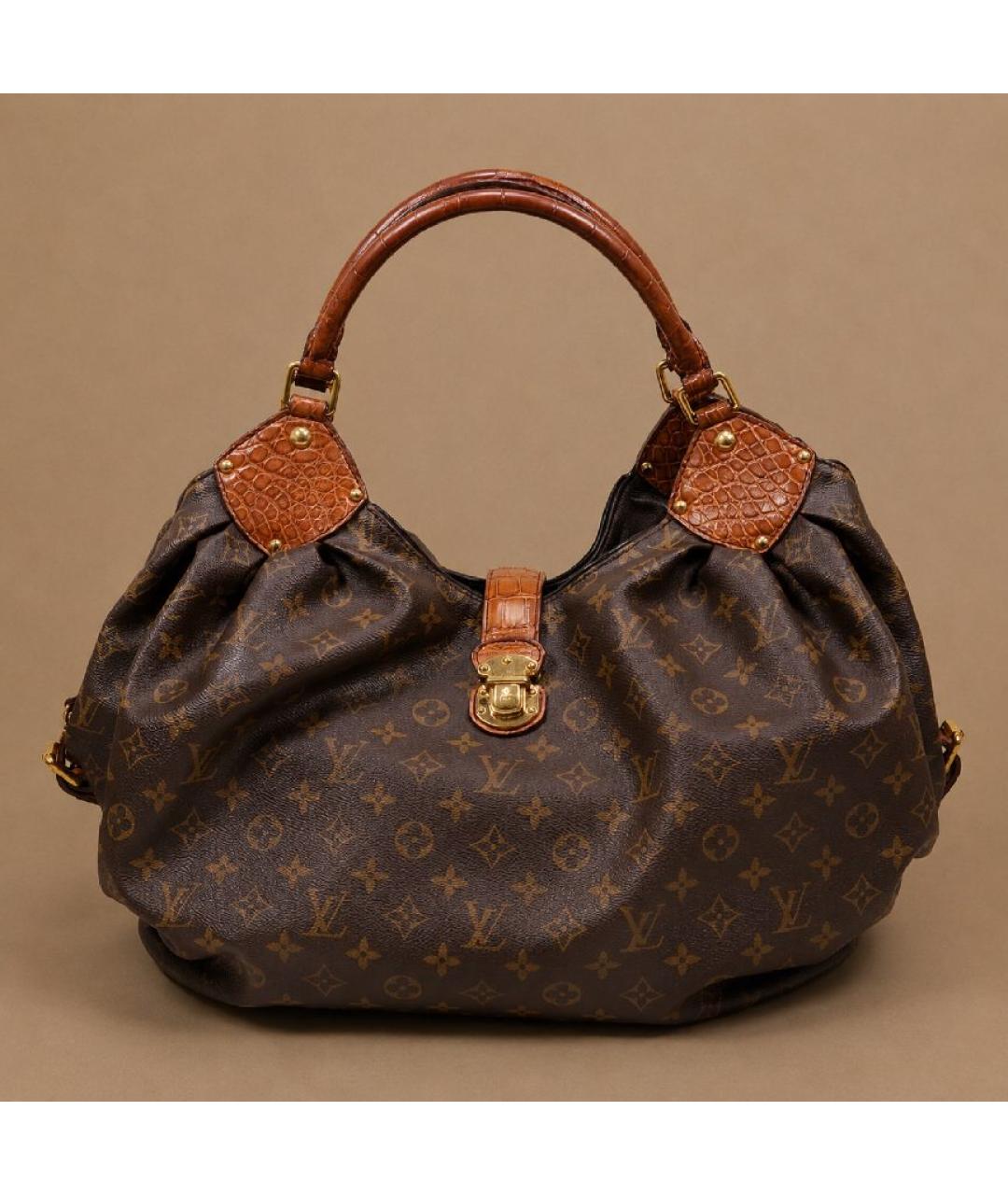 LOUIS VUITTON Коричневая сумка с короткими ручками из экзотической кожи, фото 2