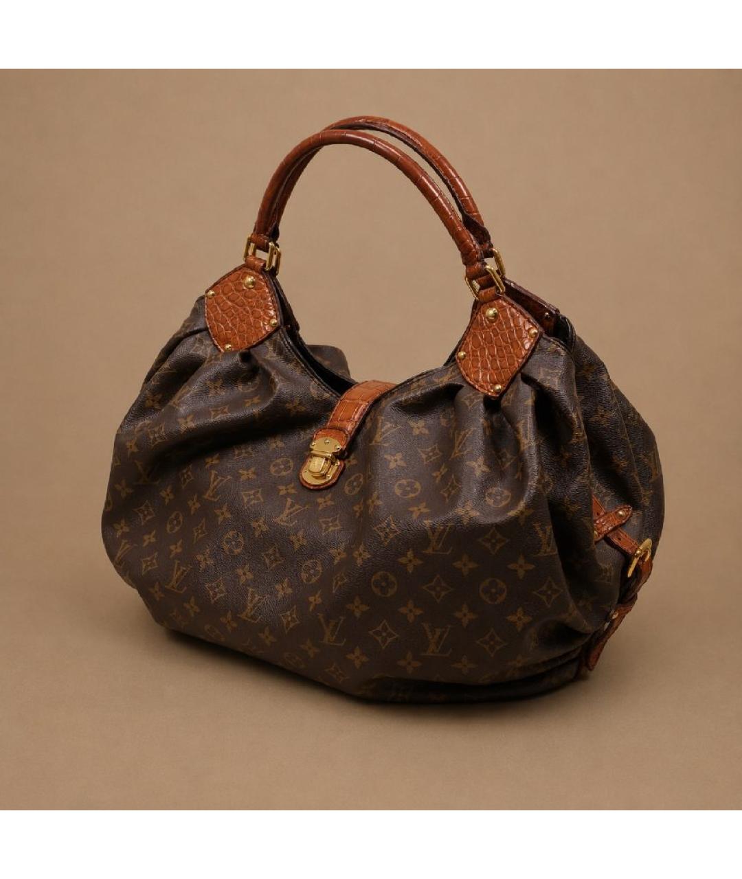 LOUIS VUITTON Коричневая сумка с короткими ручками из экзотической кожи, фото 3