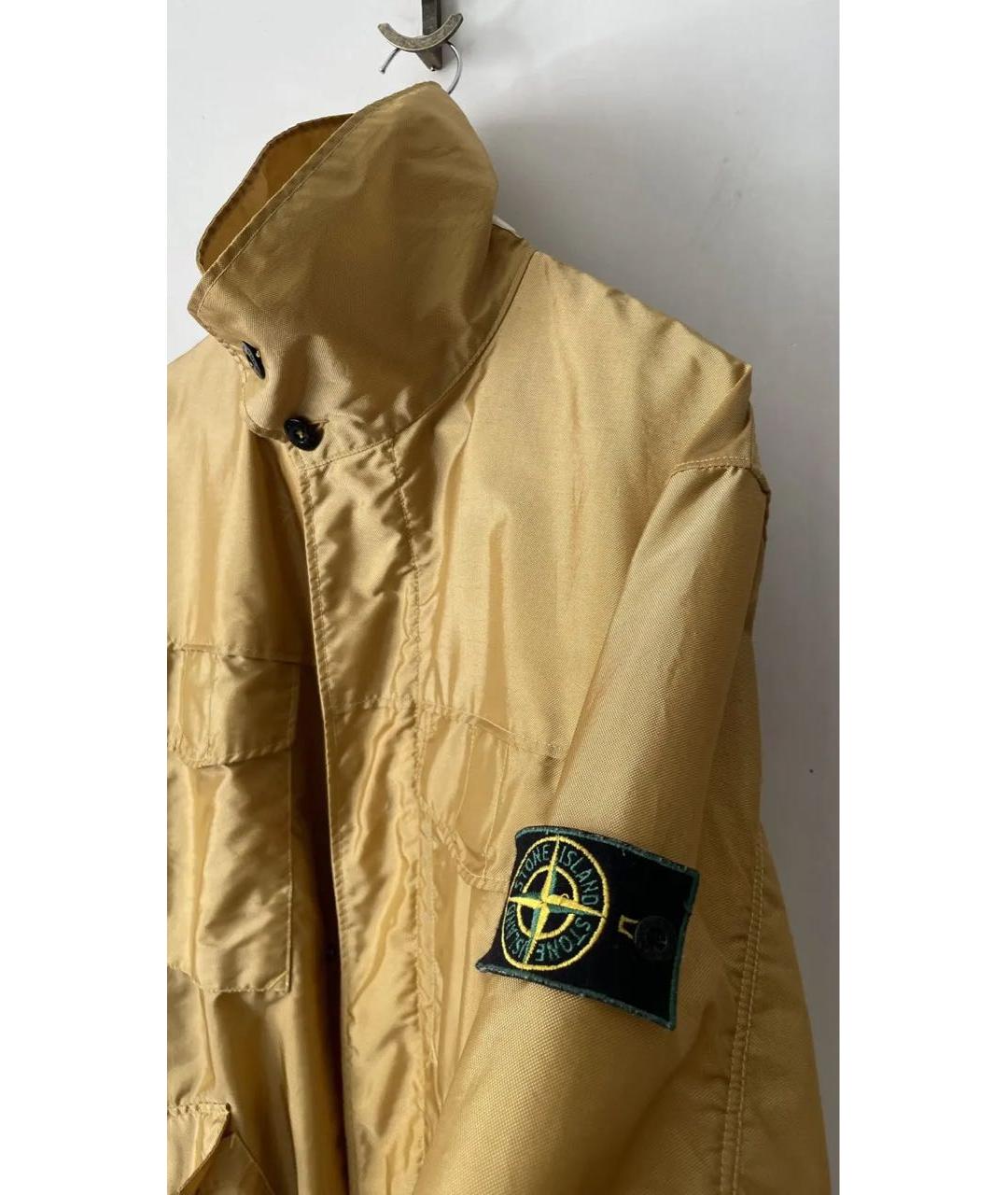 STONE ISLAND Горчичная полиамидовая куртка, фото 3