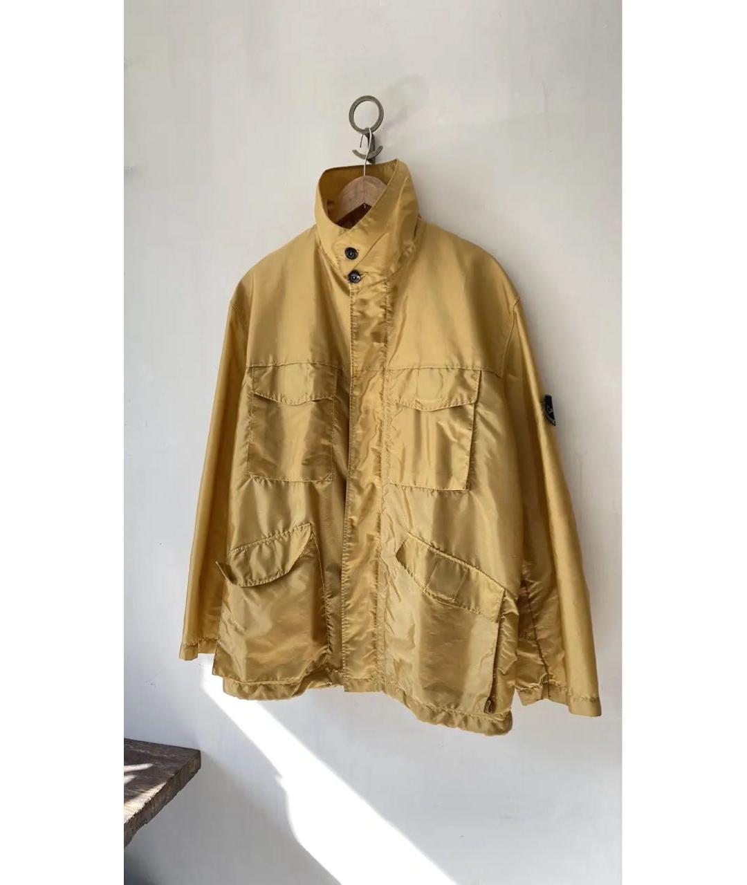 STONE ISLAND Горчичная полиамидовая куртка, фото 9