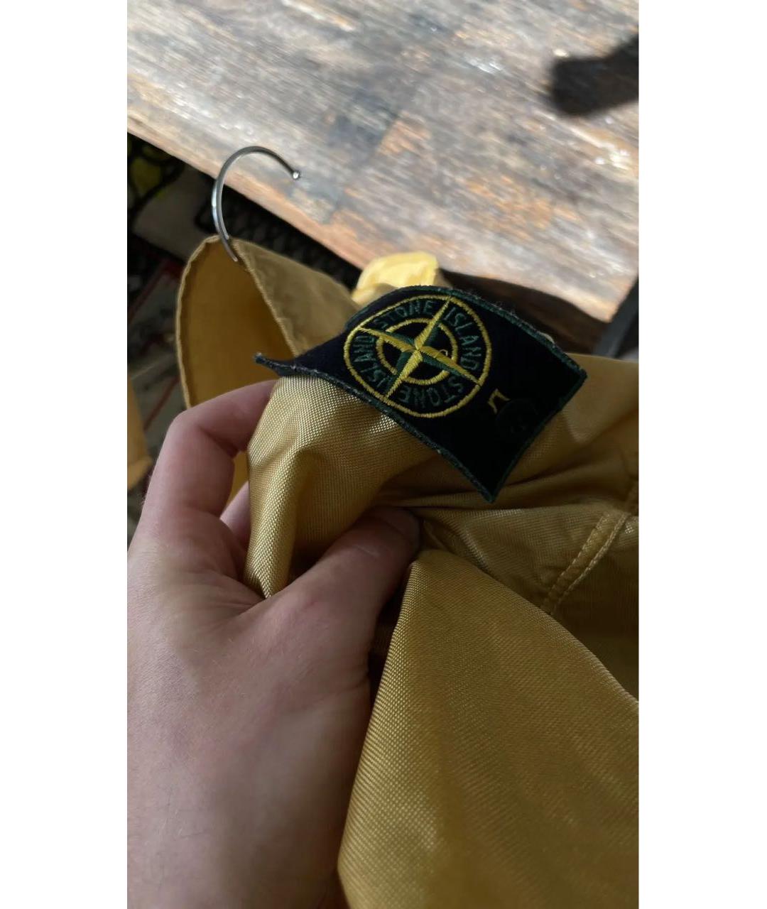 STONE ISLAND Горчичная полиамидовая куртка, фото 7