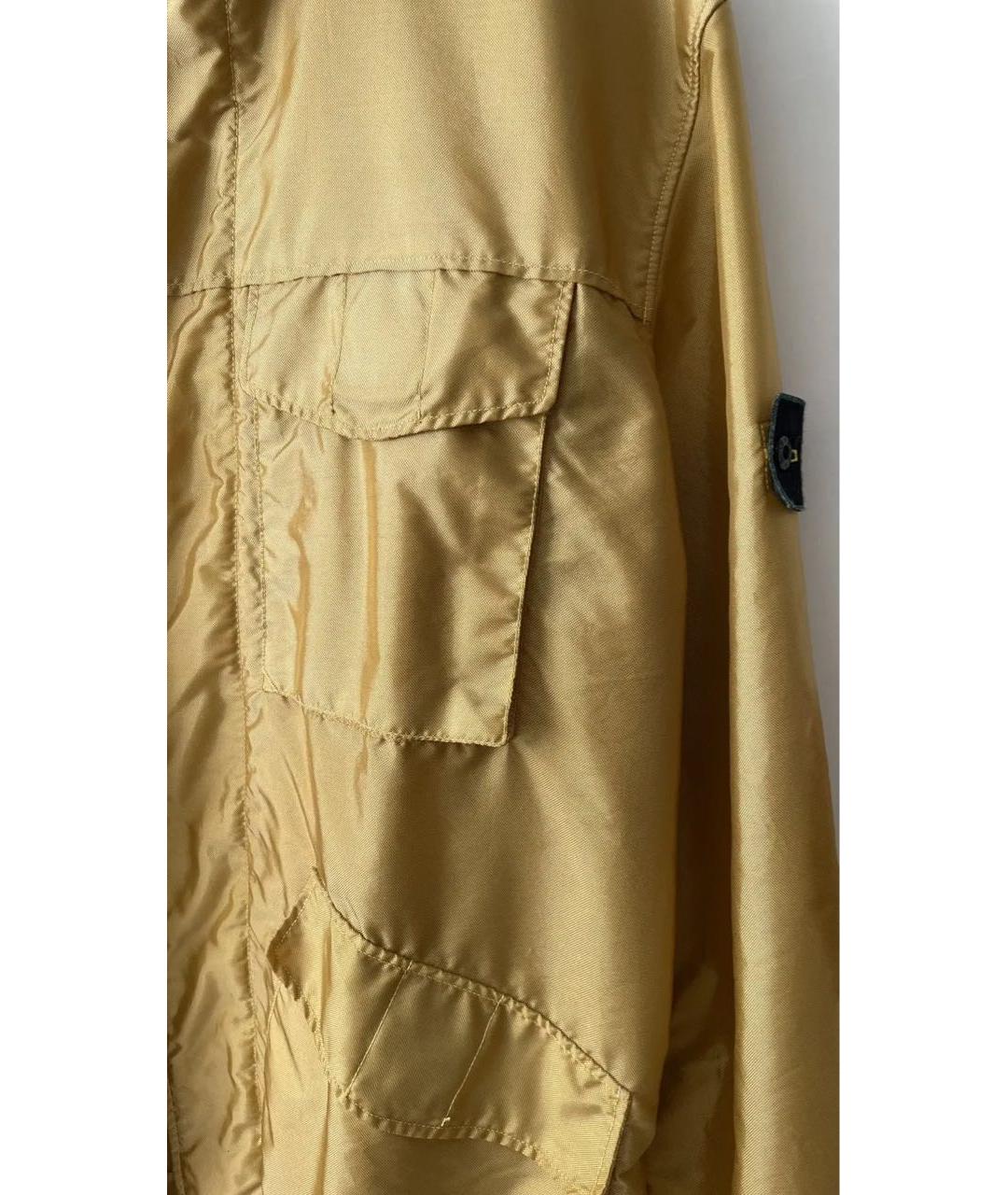 STONE ISLAND Горчичная полиамидовая куртка, фото 4