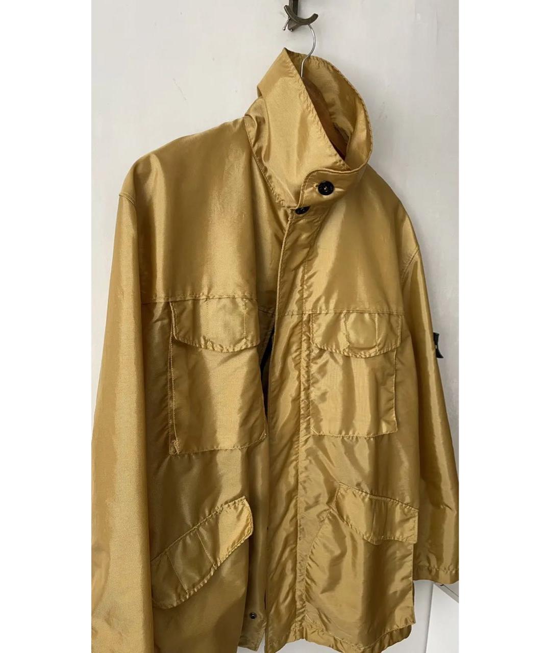 STONE ISLAND Горчичная полиамидовая куртка, фото 2