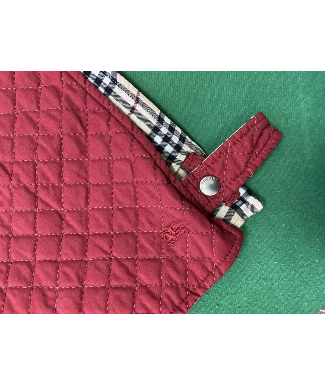 BURBERRY Красный хлопковый жилет, фото 7