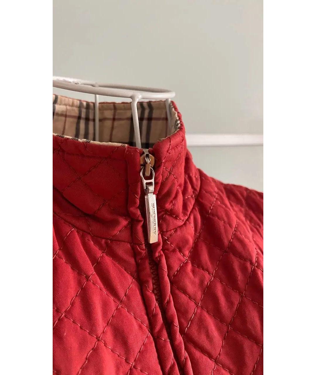 BURBERRY Красный хлопковый жилет, фото 4