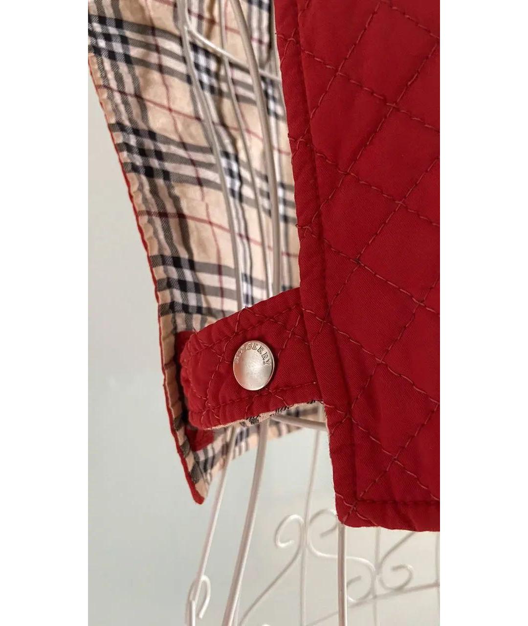 BURBERRY Красный хлопковый жилет, фото 6