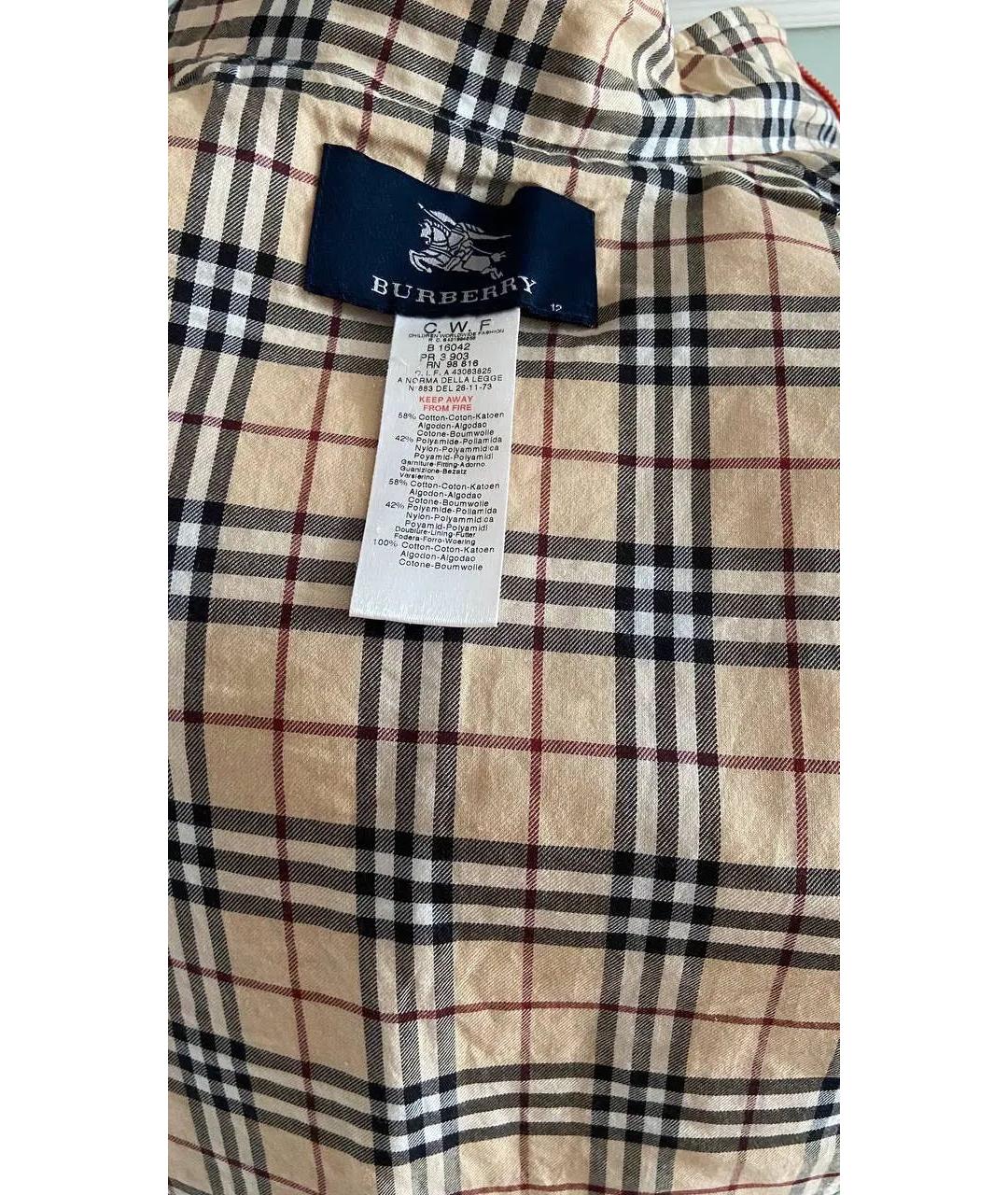 BURBERRY Красный хлопковый жилет, фото 5