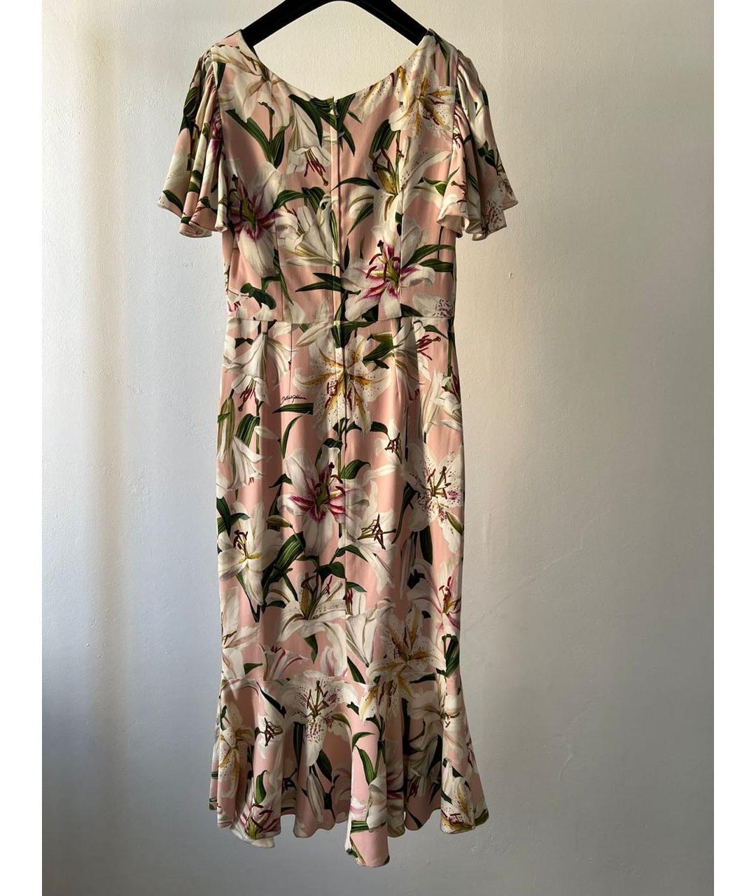 DOLCE&GABBANA Розовое вискозное коктейльное платье, фото 2