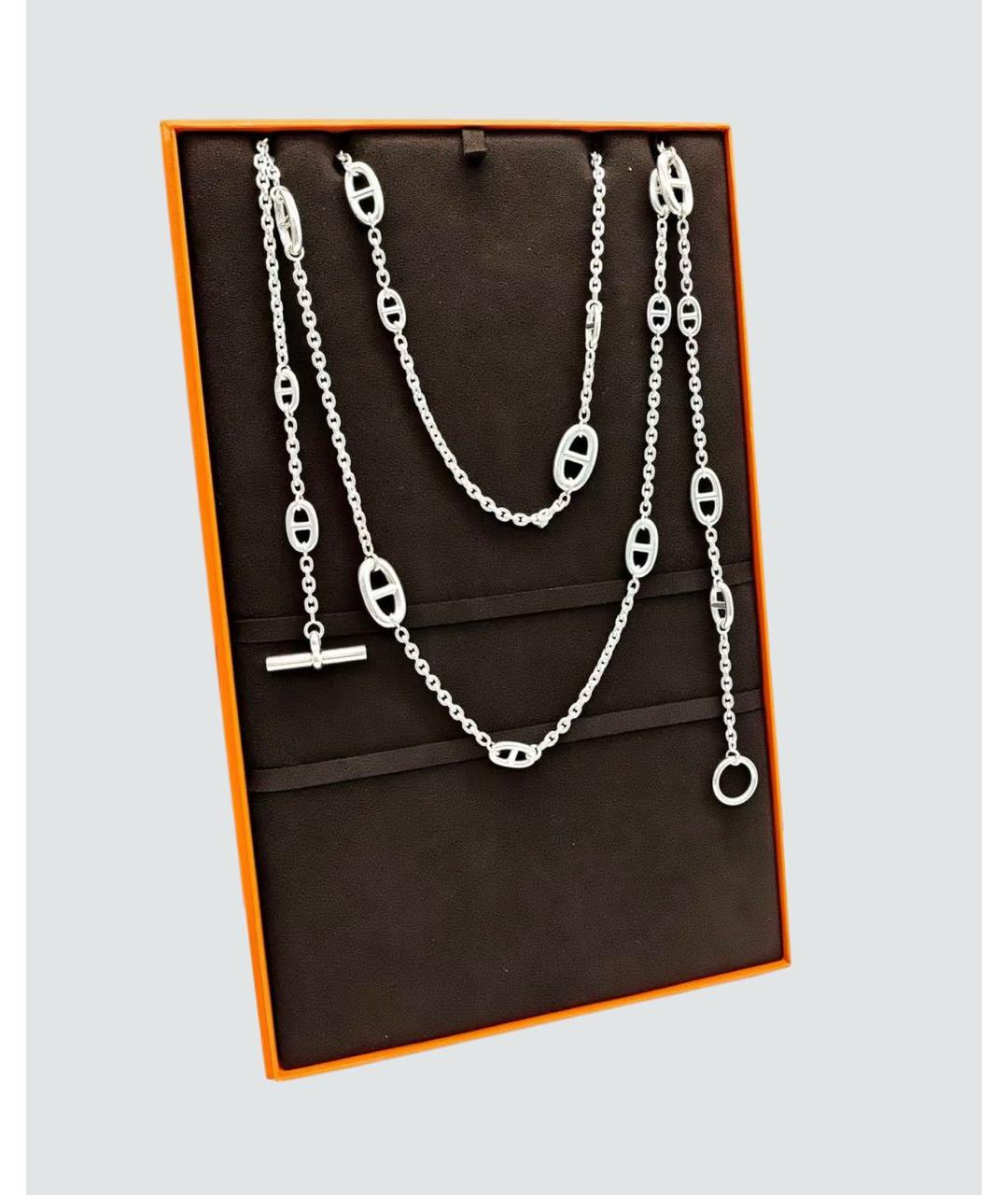 HERMES Серебряное серебряное колье, фото 2