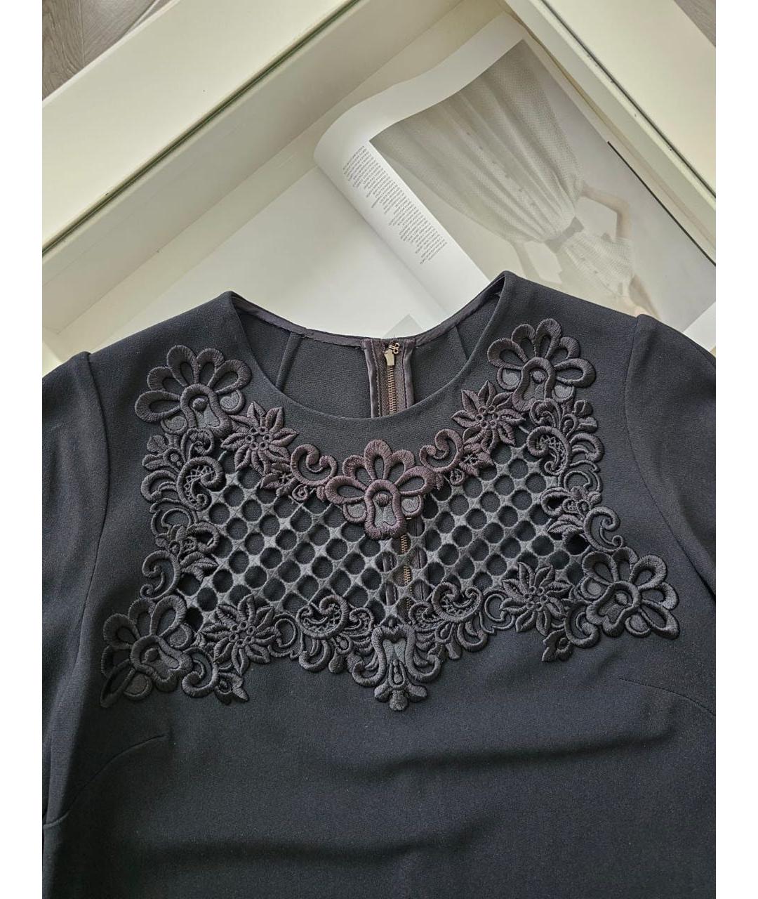 DOLCE&GABBANA Черное вискозное коктейльное платье, фото 4