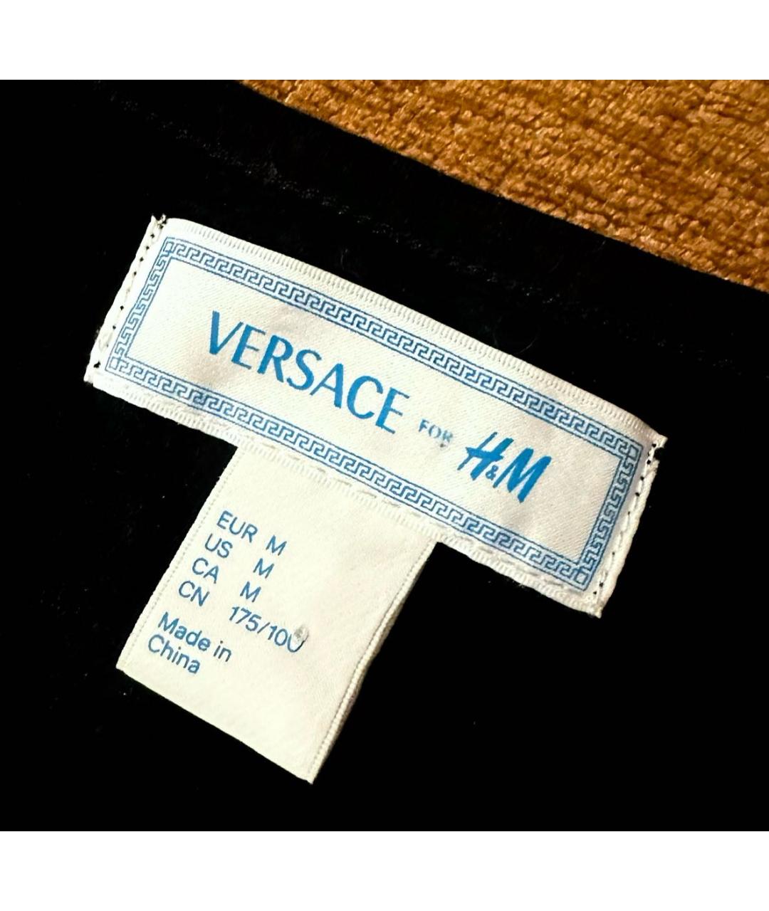 VERSACE Черная хлопковая майка, фото 3