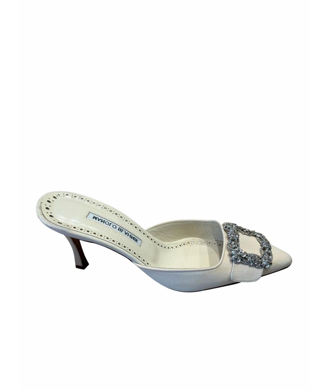 MANOLO BLAHNIK Белые босоножки, фото 1