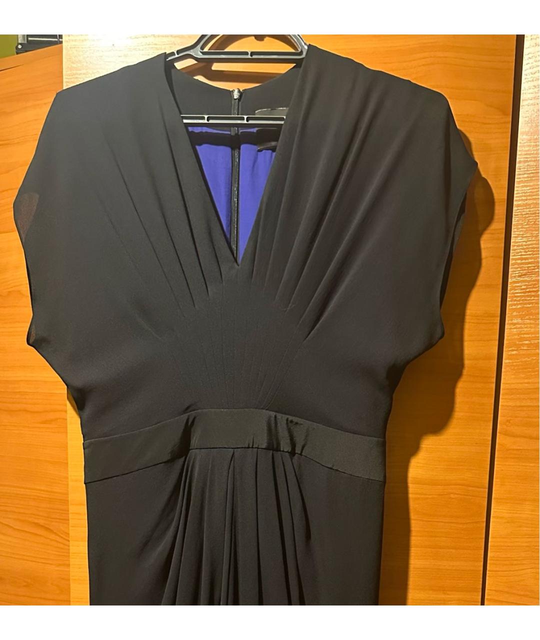 PAUL SMITH Черное шелковое повседневное платье, фото 3