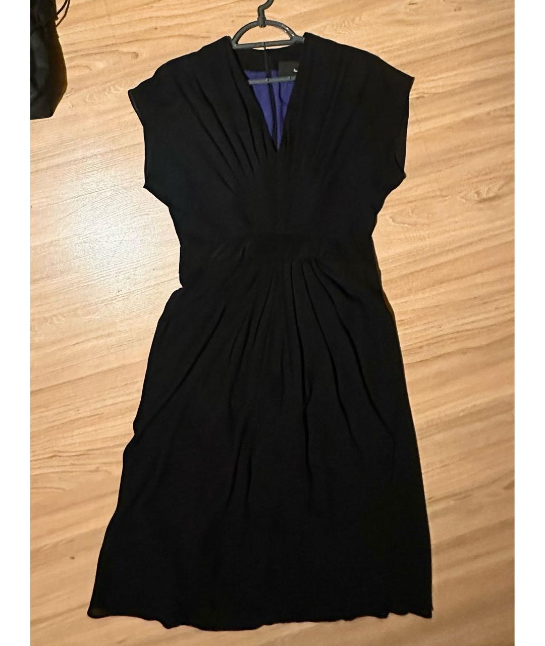 PAUL SMITH Черное шелковое повседневное платье, фото 4