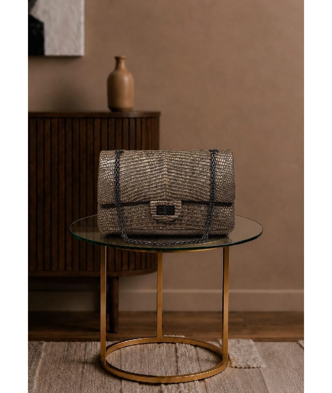 CHANEL Коричневая сумка через плечо из экзотической кожи, фото 5