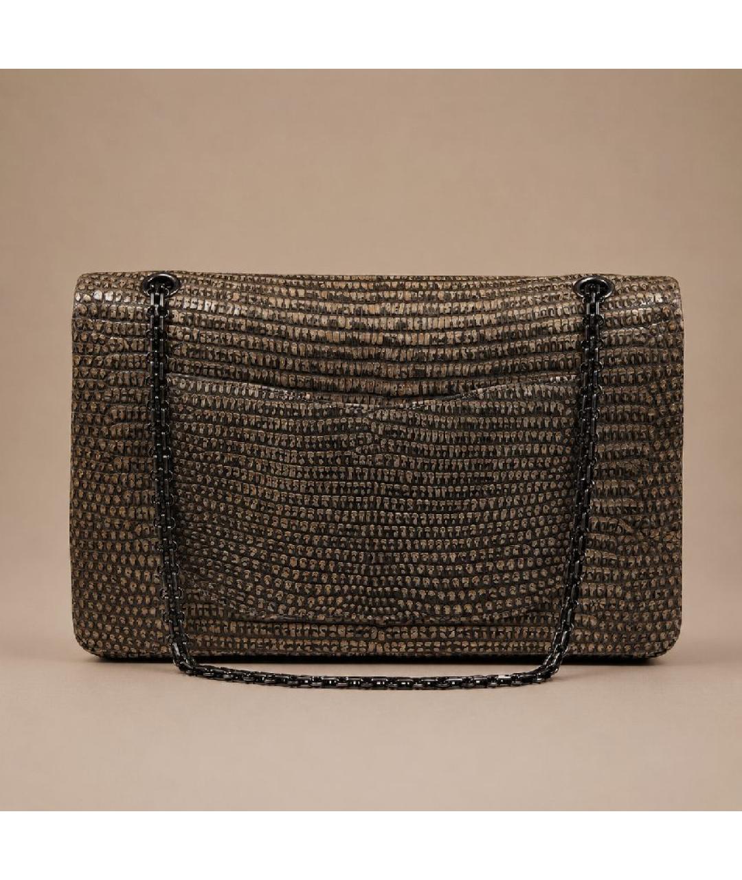 CHANEL Коричневая сумка через плечо из экзотической кожи, фото 3
