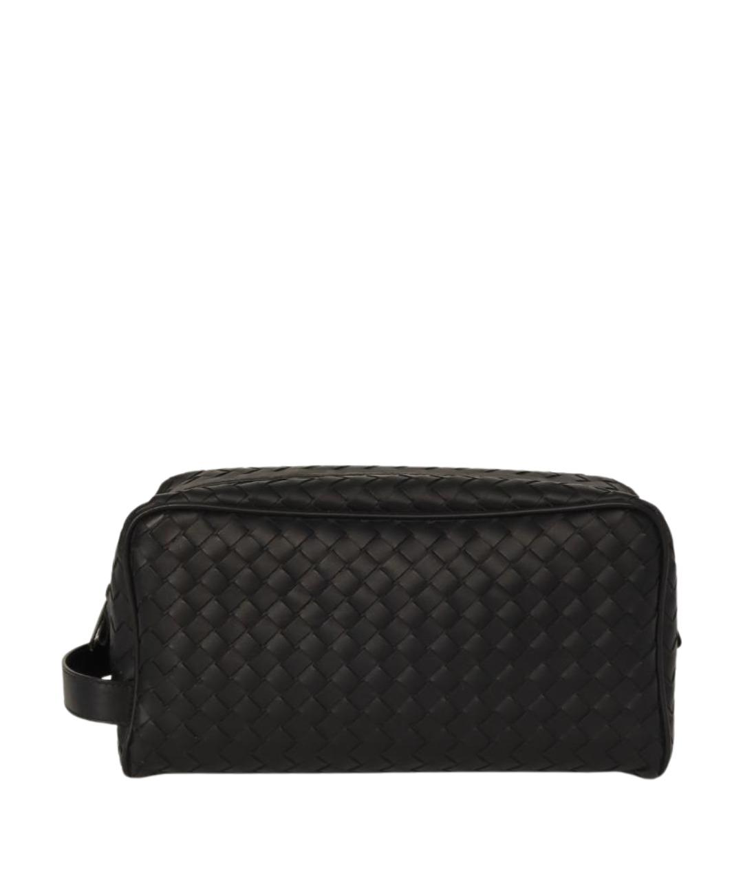 BOTTEGA VENETA Черная кожаная барсетка, фото 1