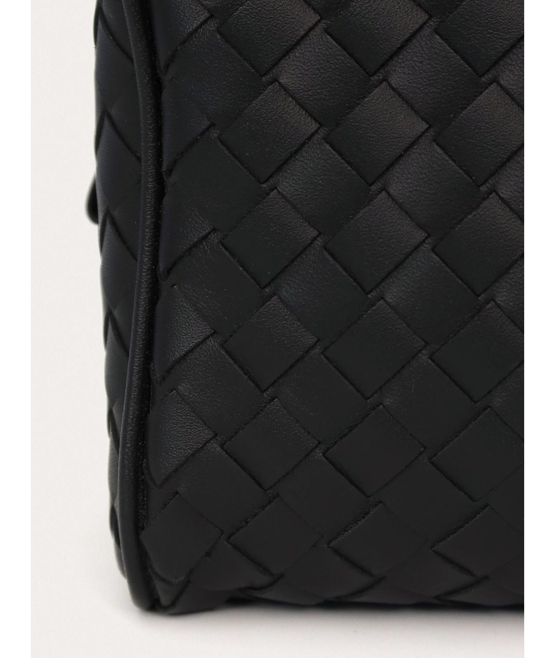 BOTTEGA VENETA Черная кожаная барсетка, фото 5