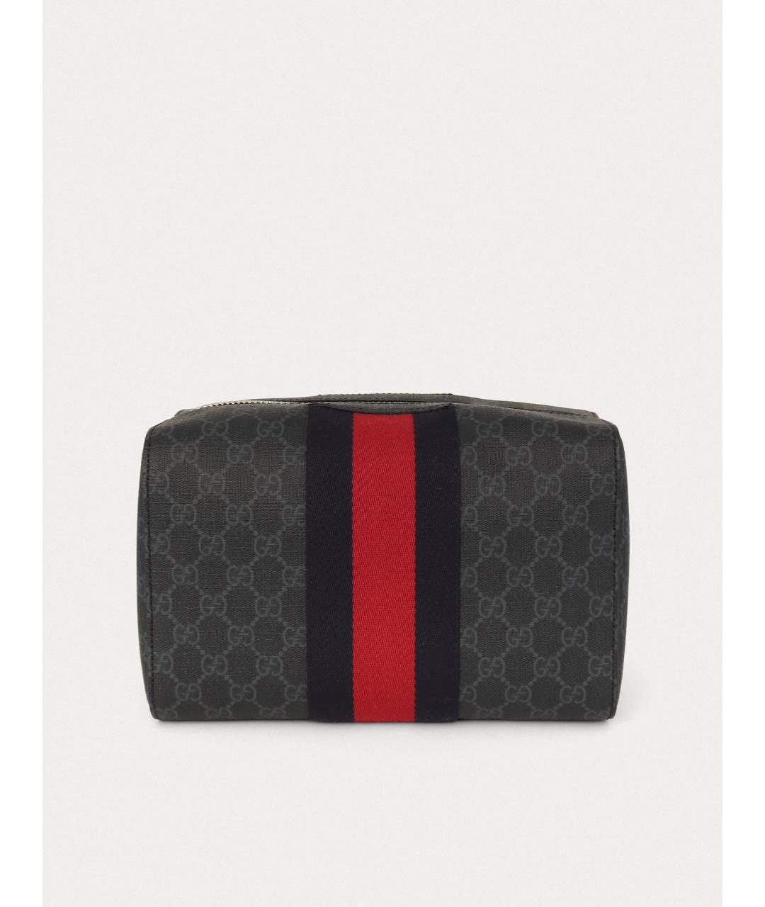 GUCCI Черная кожаная барсетка, фото 7