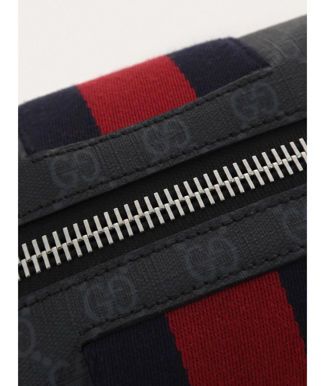 GUCCI Черная кожаная барсетка, фото 5