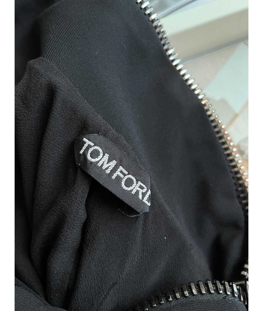 TOM FORD Черное вискозное повседневное платье, фото 6