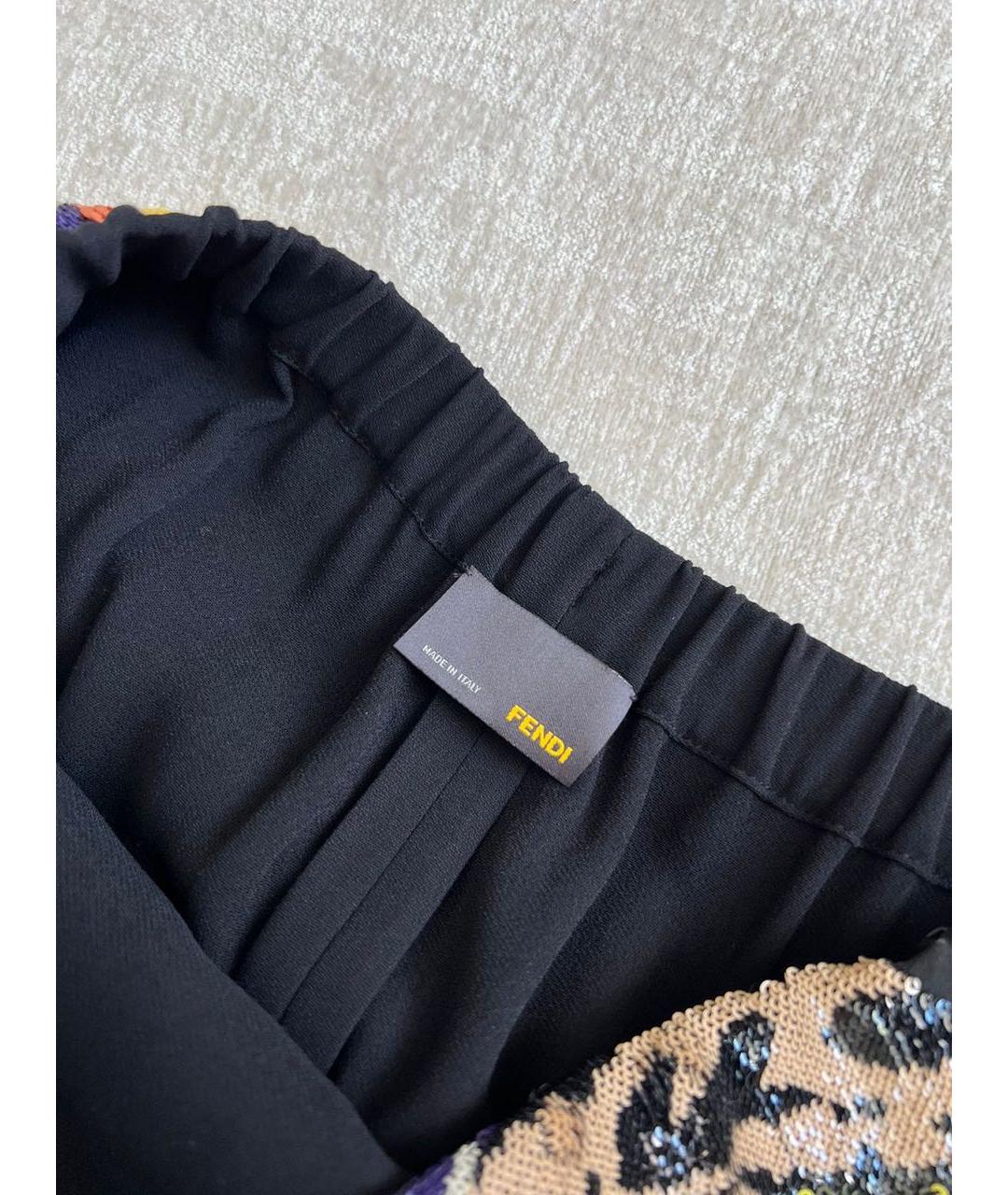 FENDI Черное вискозное коктейльное платье, фото 7