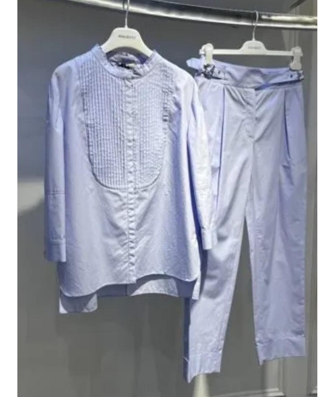 NINA RICCI Голубая хлопковая рубашка, фото 5