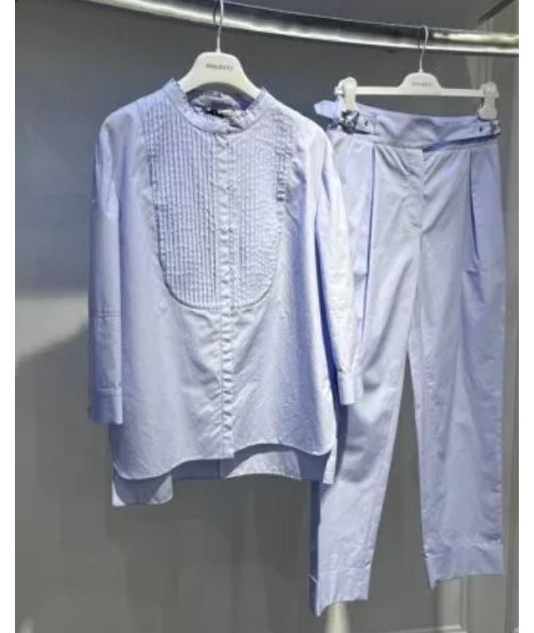 NINA RICCI Голубая хлопковая рубашка, фото 4