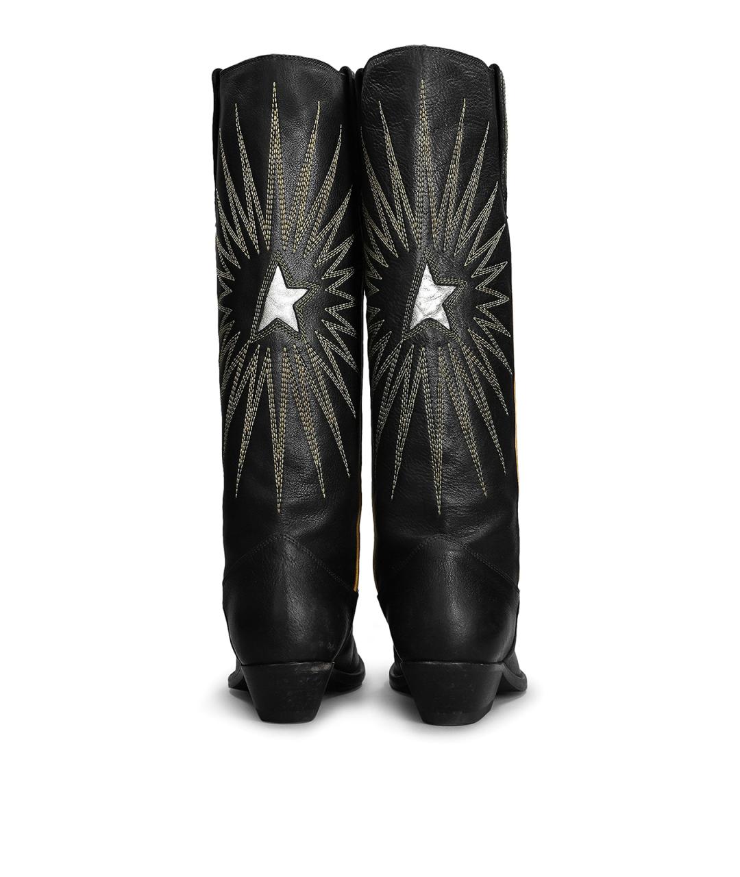 GOLDEN GOOSE Черные кожаные сапоги, фото 3