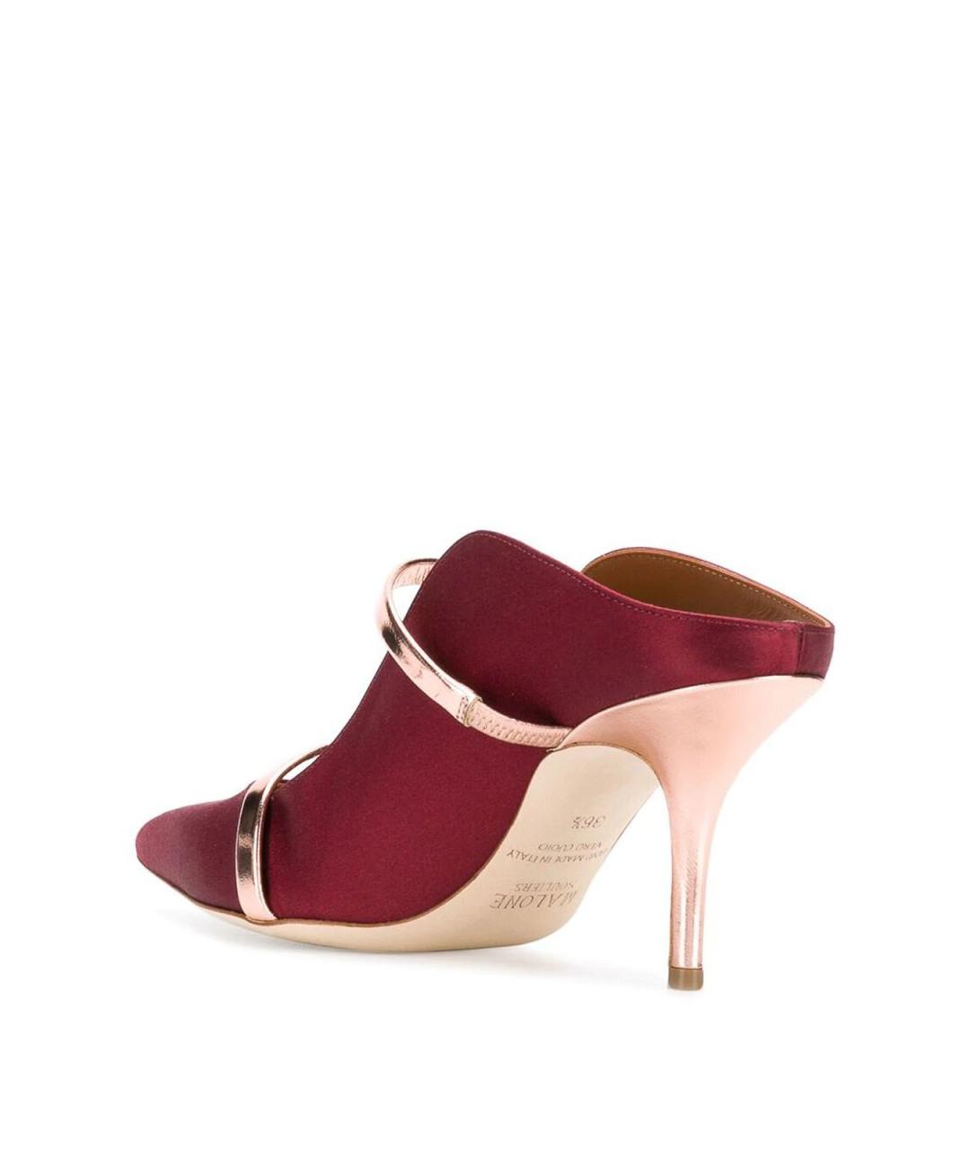 MALONE SOULIERS Бордовые кожаные мюли, фото 2