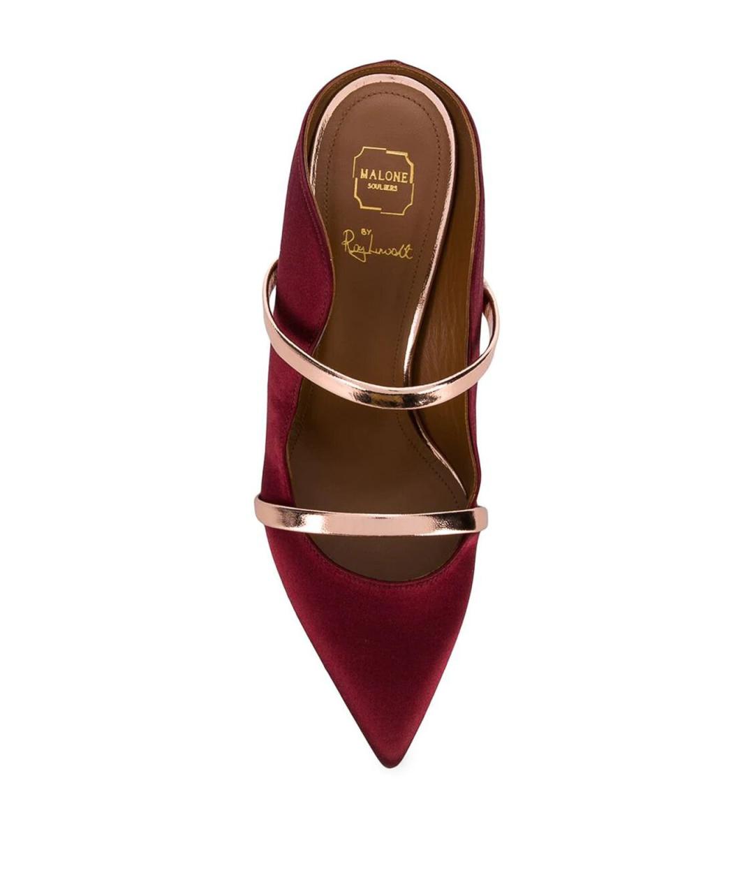 MALONE SOULIERS Бордовые кожаные мюли, фото 4