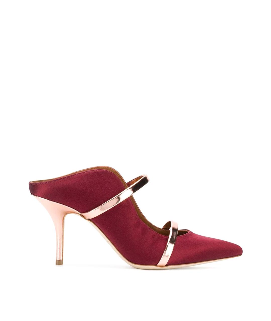 MALONE SOULIERS Бордовые кожаные мюли, фото 1