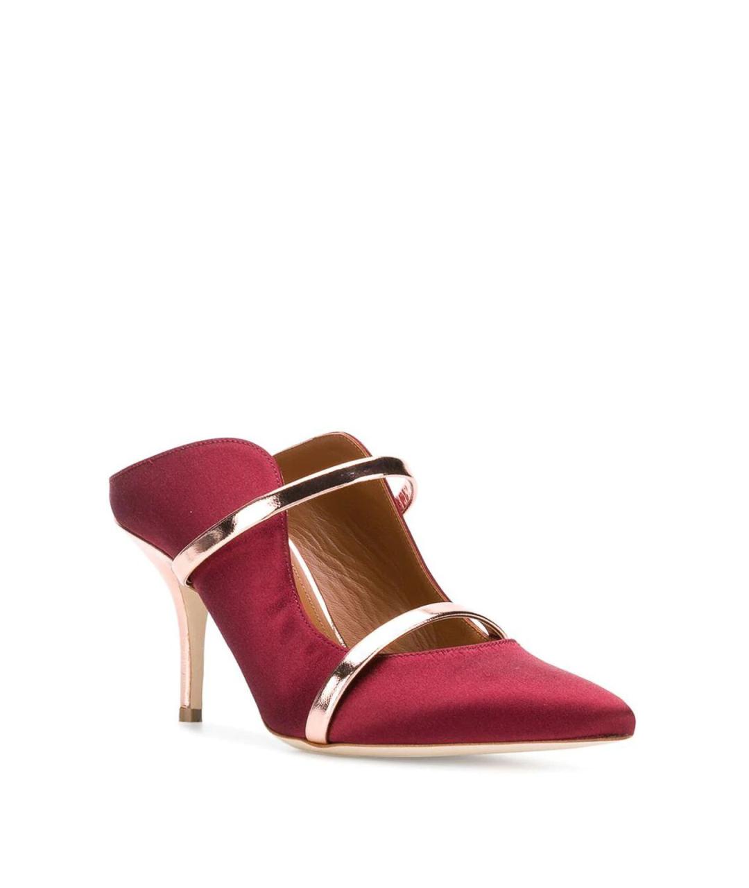 MALONE SOULIERS Бордовые кожаные мюли, фото 3