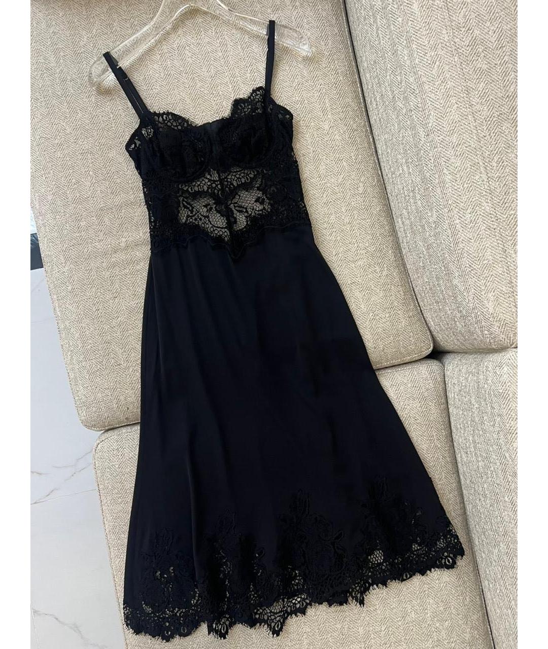 DOLCE&GABBANA Черное коктейльное платье, фото 7
