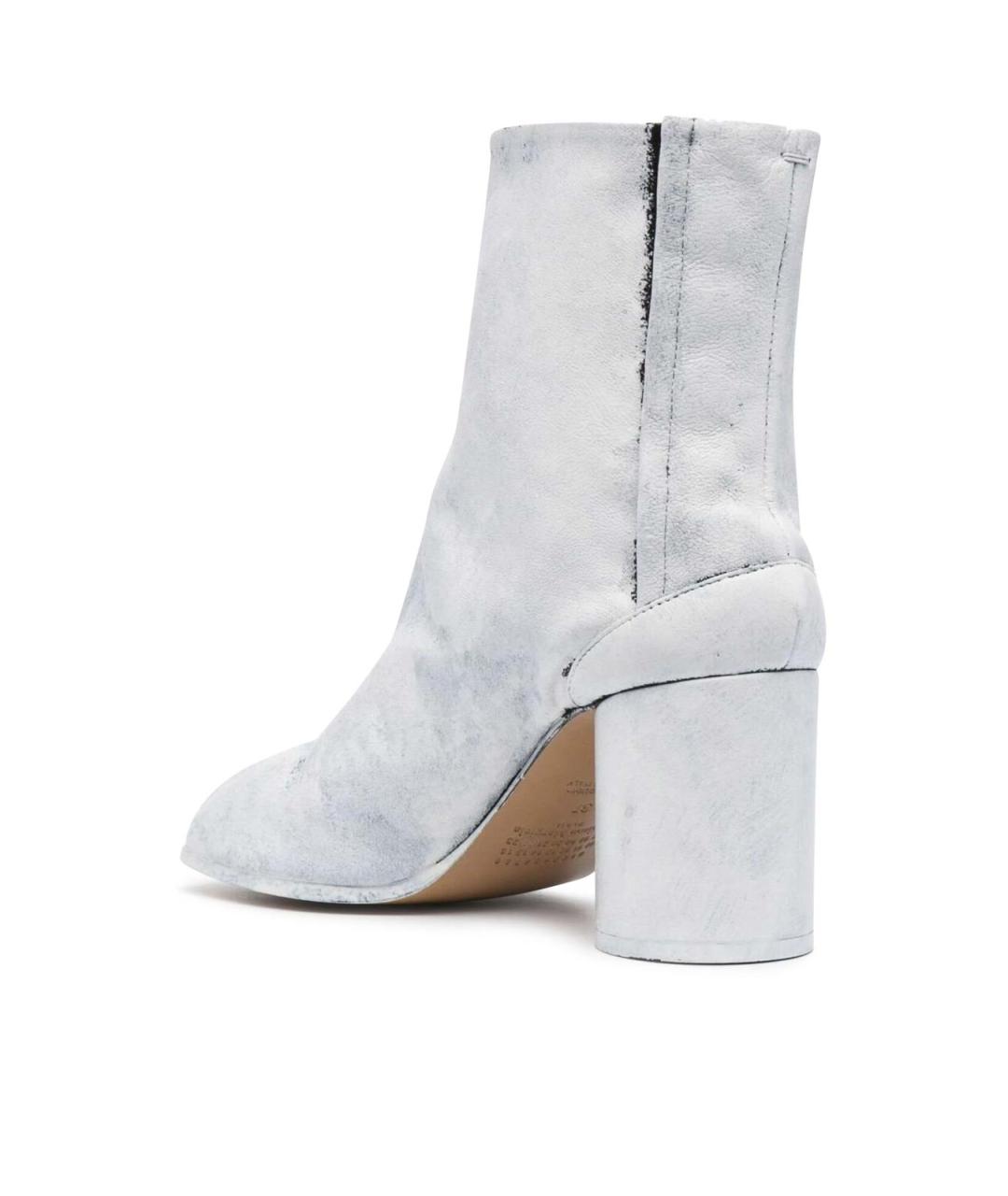 MAISON MARGIELA Белые кожаные ботильоны, фото 3