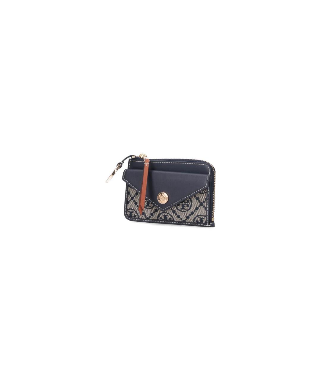 TORY BURCH Синий кожаный кошелек, фото 2
