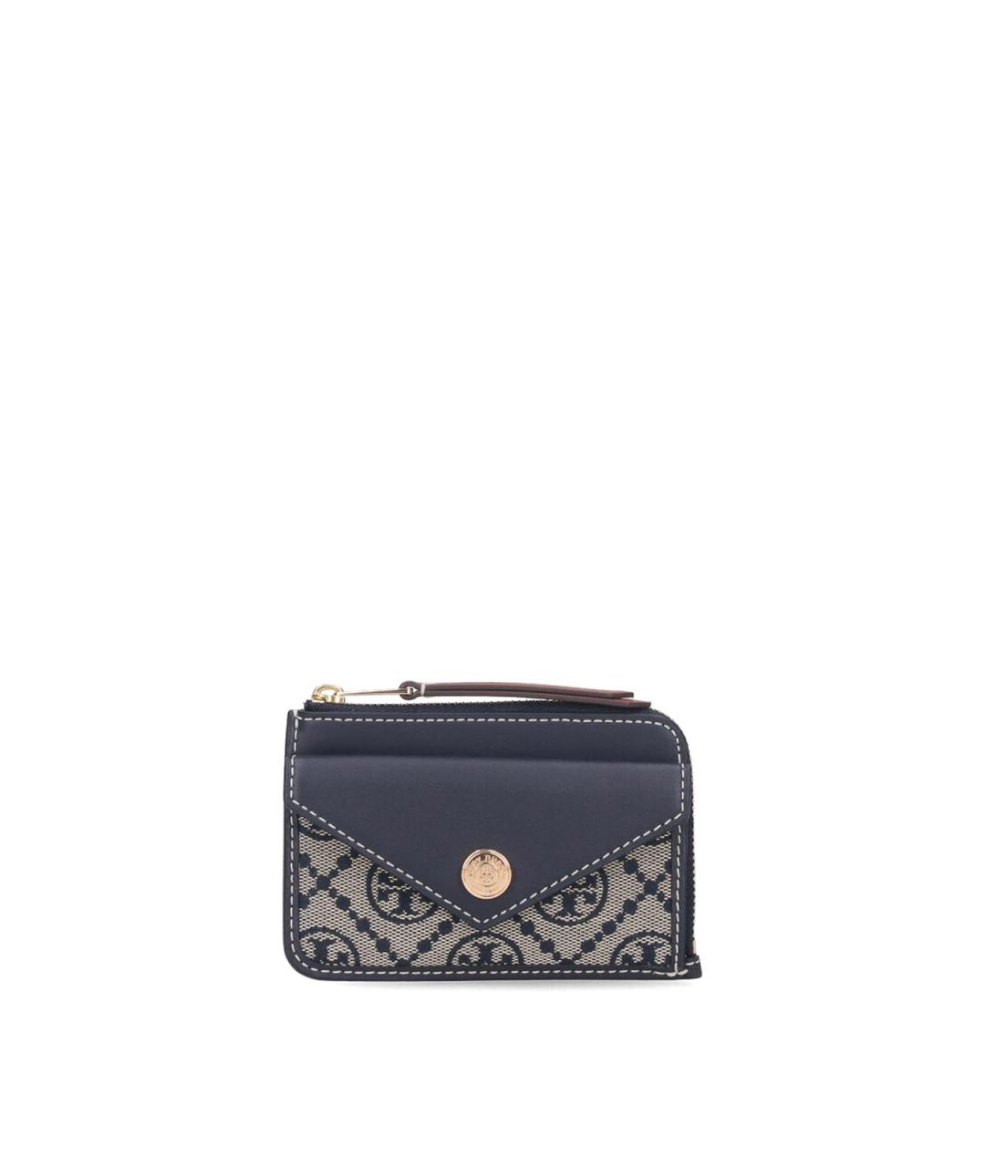 TORY BURCH Синий кожаный кошелек, фото 1