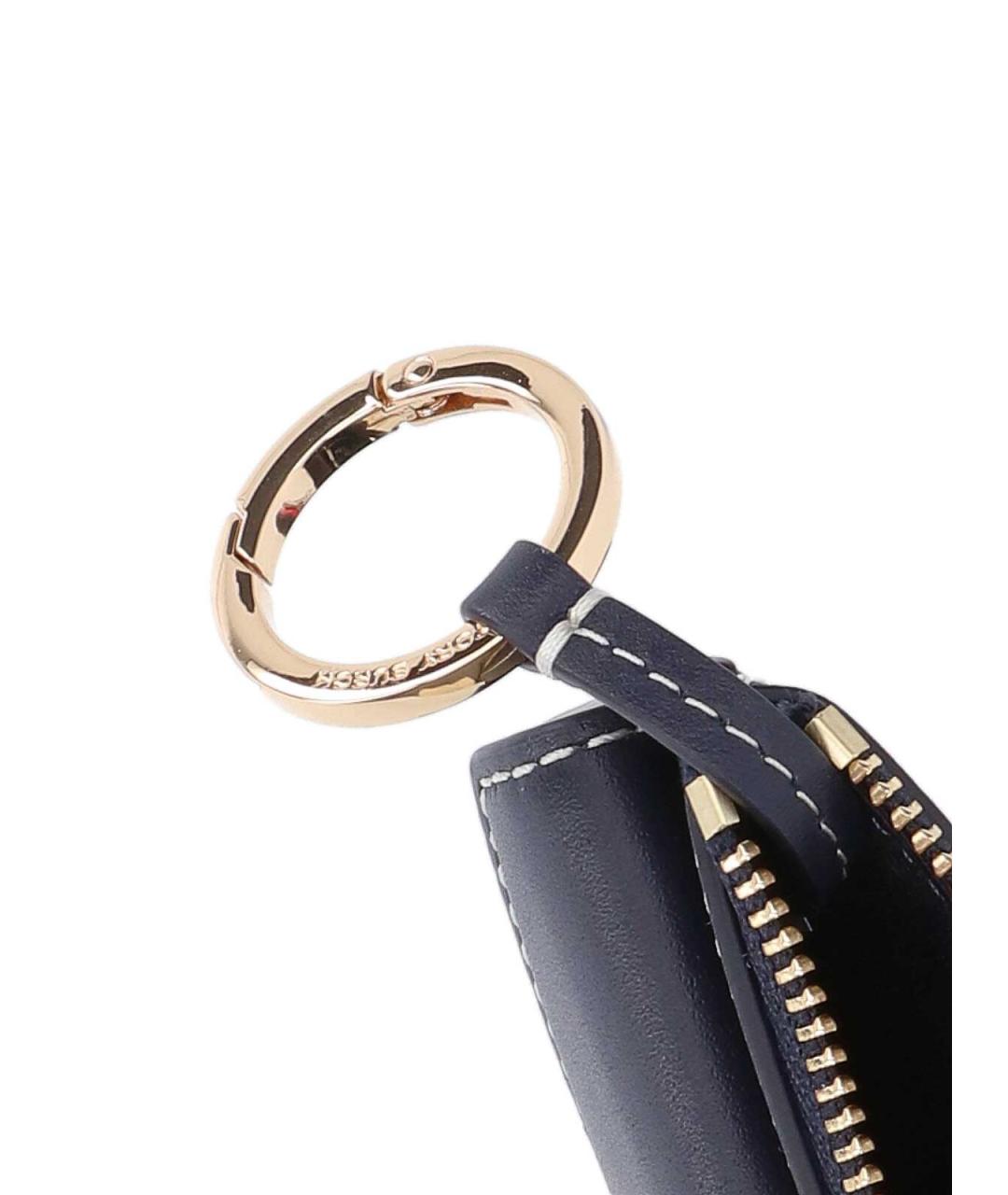 TORY BURCH Синий кожаный кошелек, фото 5