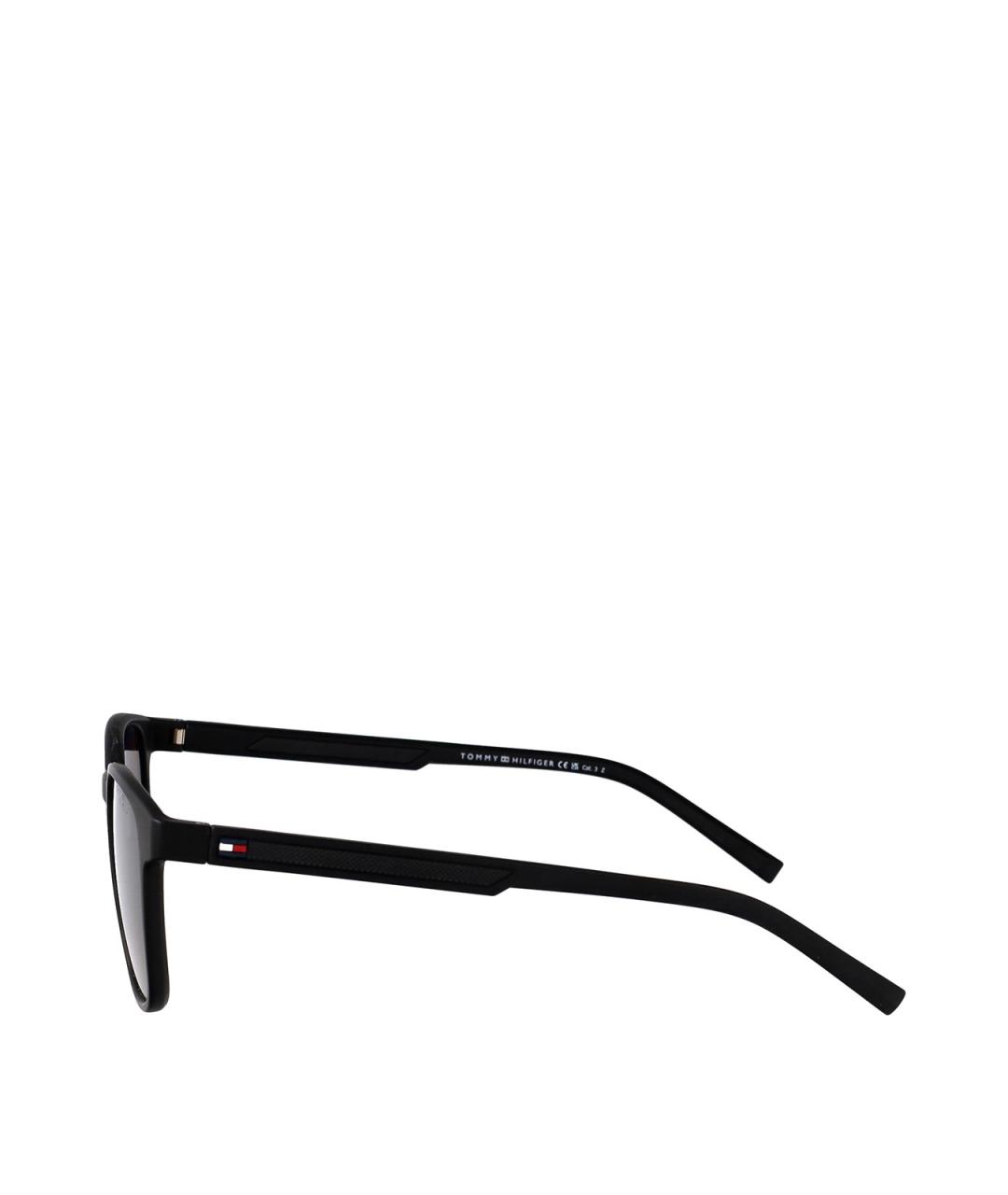 TOMMY HILFIGER Черные пластиковые солнцезащитные очки, фото 3