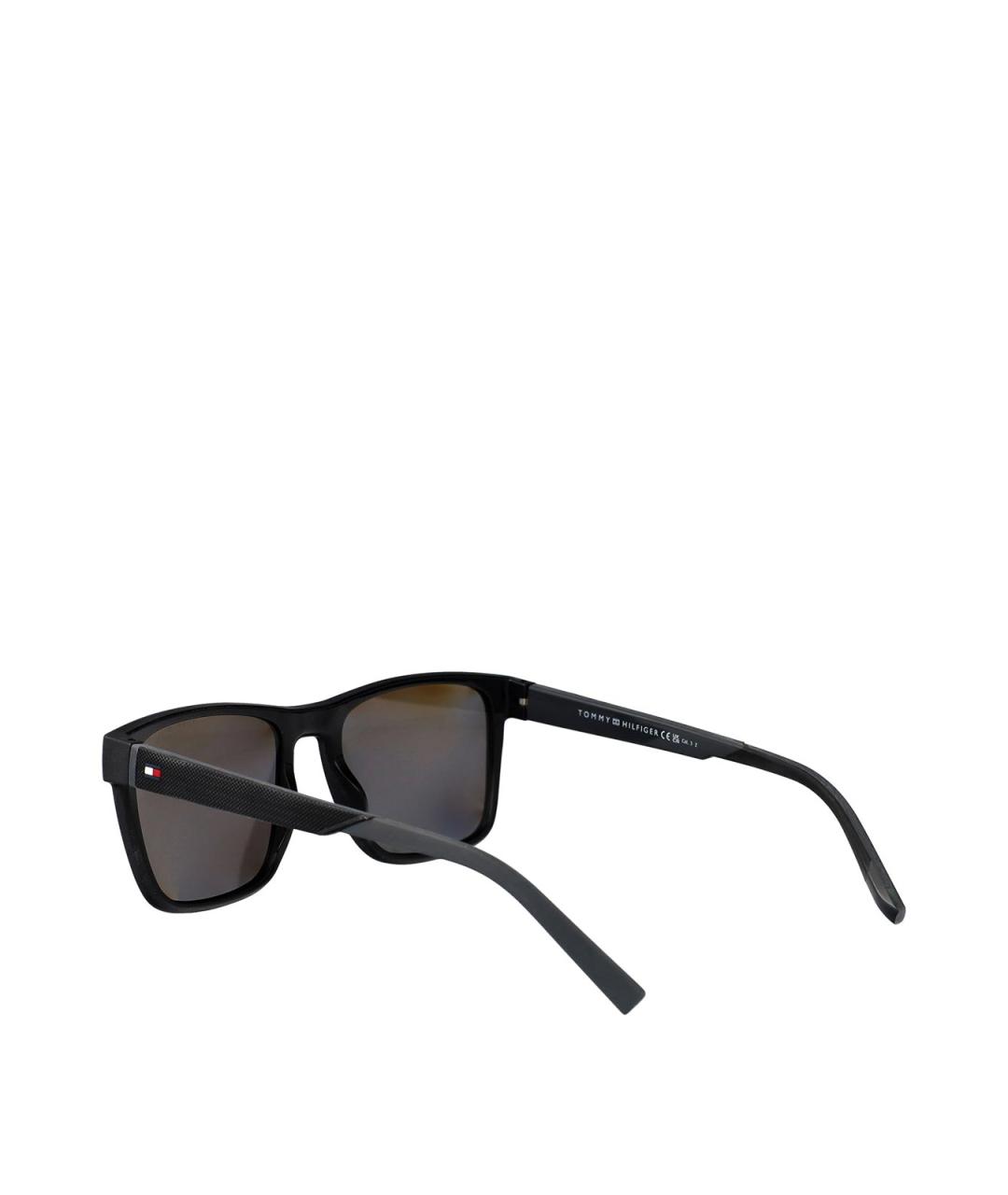 TOMMY HILFIGER Черные пластиковые солнцезащитные очки, фото 4