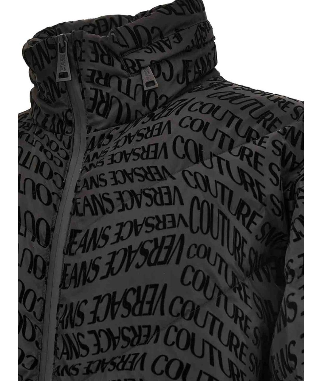 VERSACE JEANS COUTURE Черный полиамидовый пуховик, фото 4