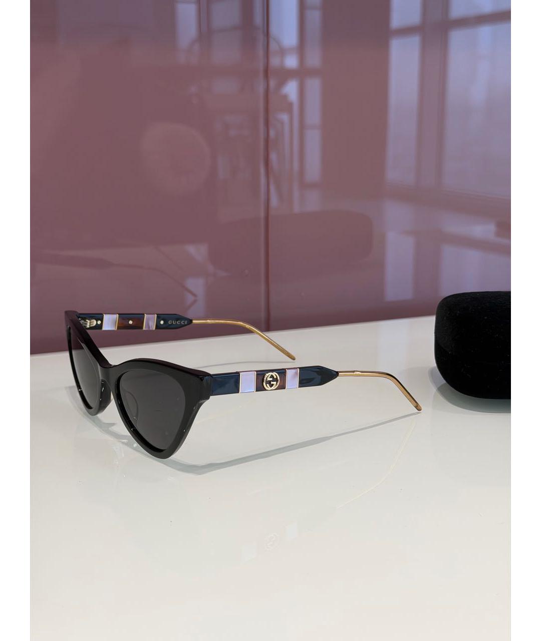 GUCCI Черные пластиковые солнцезащитные очки, фото 2