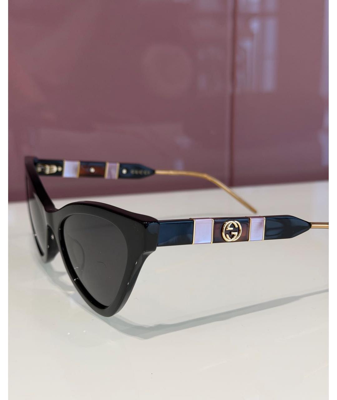 GUCCI Черные пластиковые солнцезащитные очки, фото 3