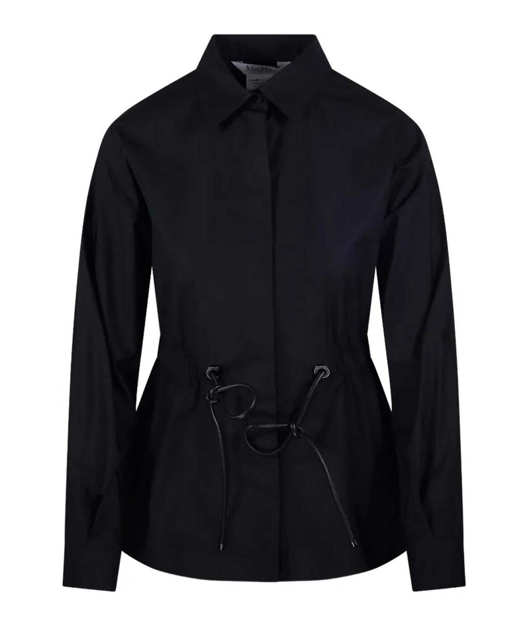 MAX MARA Черная хлопковая рубашка, фото 1