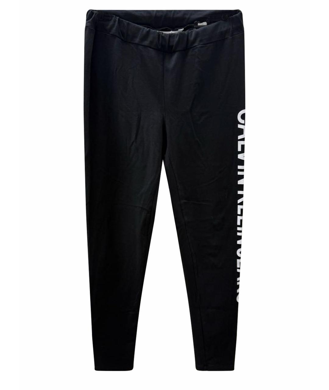 CALVIN KLEIN Черные хлопко-эластановые спортивные брюки и шорты, фото 1