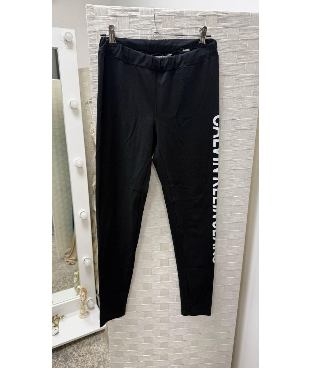 CALVIN KLEIN Черные хлопко-эластановые спортивные брюки и шорты, фото 5