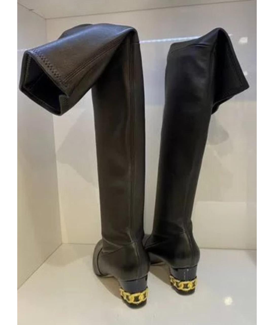 CASADEI Черные кожаные ботфорты, фото 4