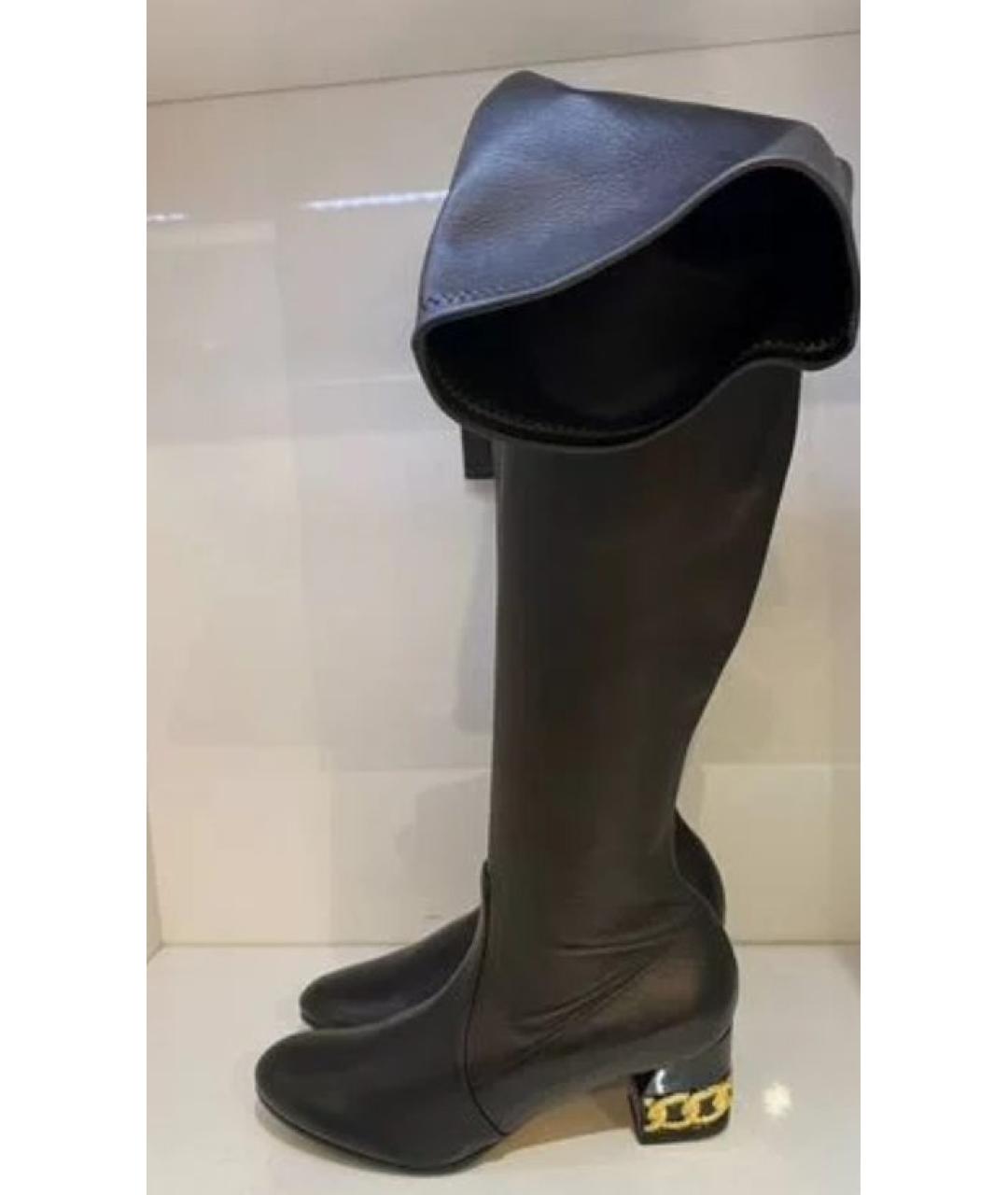 CASADEI Черные кожаные ботфорты, фото 5