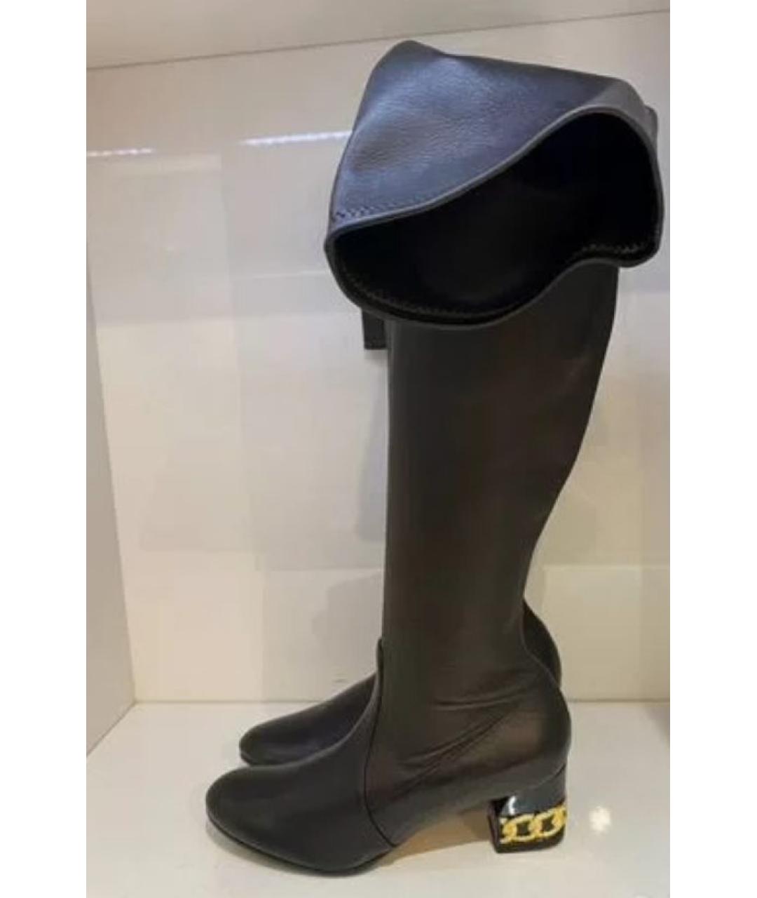 CASADEI Черные кожаные ботфорты, фото 3